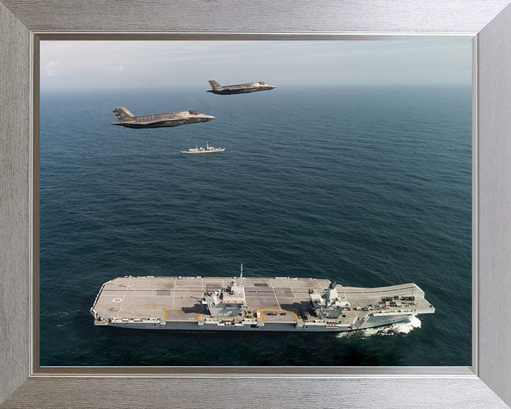 HMS Queen Elizabeth R08 Royal Navy Queen Elizabeth Class Aircraft Carrier Photo Print or Framed Print - Hampshire Prints