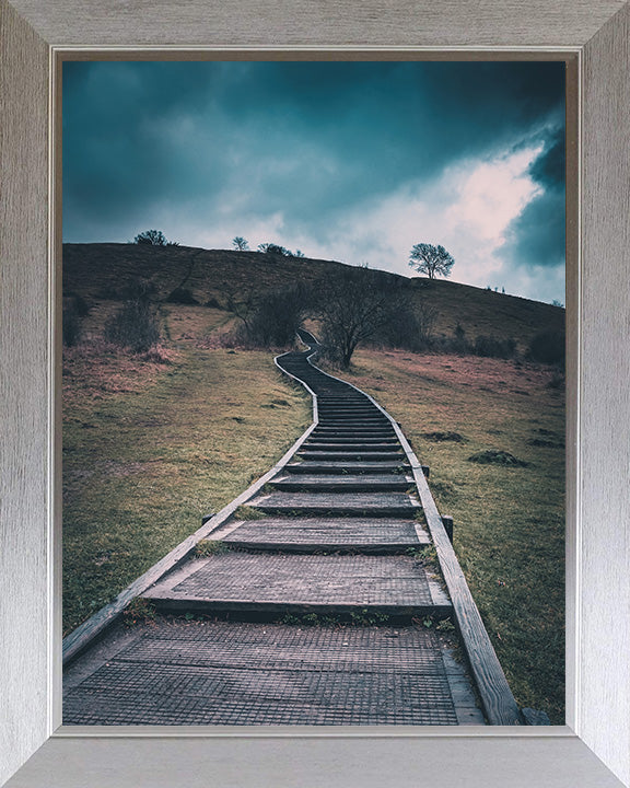 Steps leading up St Catherine's Hill Winchester Hampshire Photo Print - Canvas - Framed Photo Print - Hampshire Prints