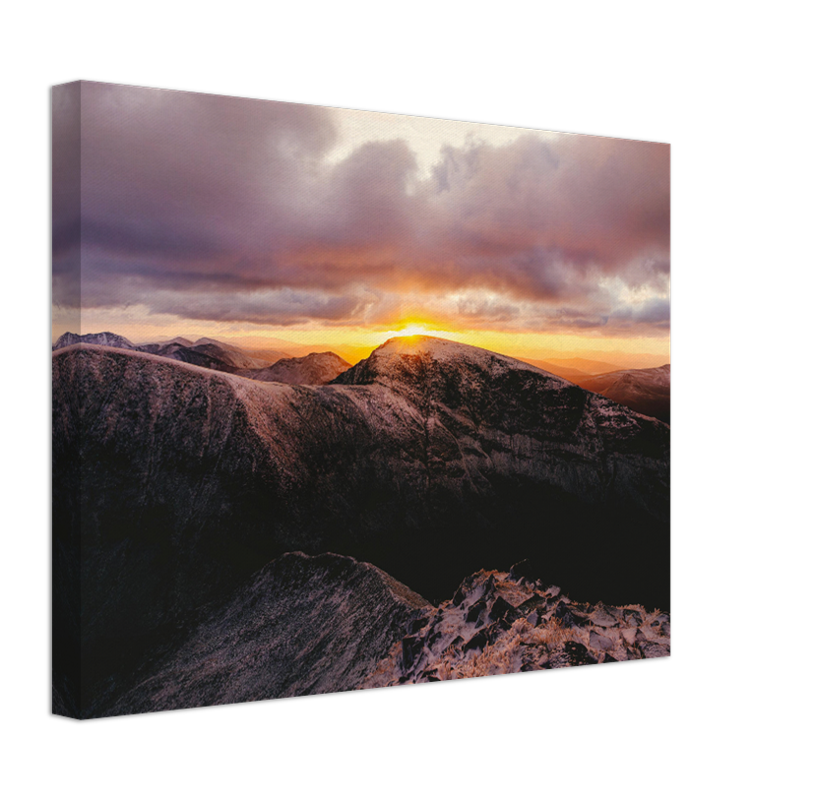 Ben Nevis Mountain Scotland at sunet Photo Print - Canvas - Framed Photo Print - Hampshire Prints