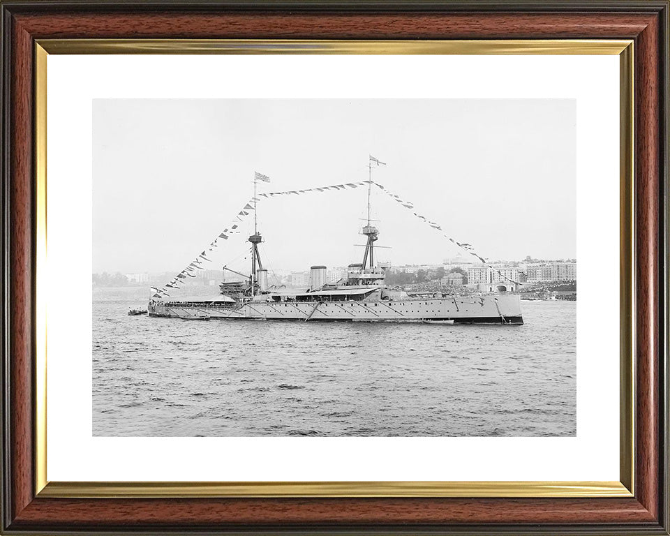 HMS Inflexible (1907) Royal Navy Invincible class Battle cruiser Photo Print or Framed Photo Print - Hampshire Prints