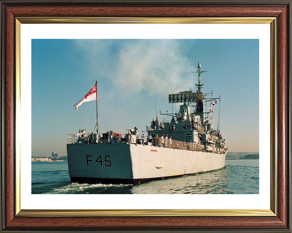 HMS Minerva F45 Royal Navy Leander class Frigate Photo Print or Framed Print - Hampshire Prints