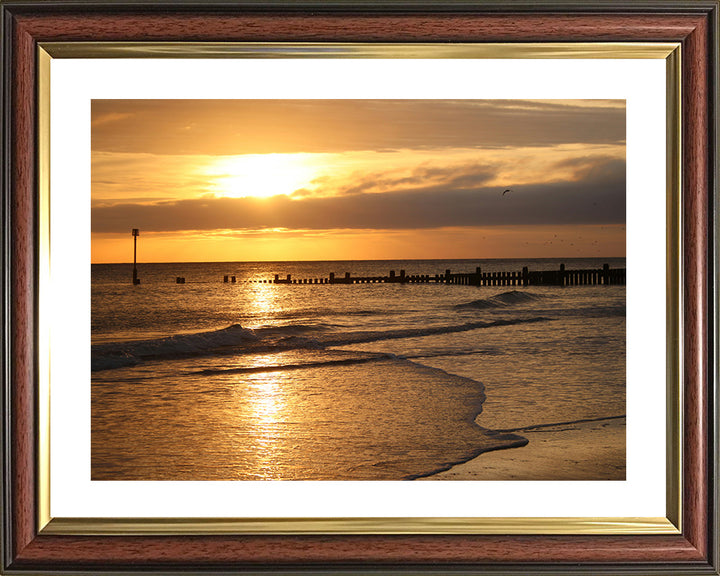 Overstrand Beach Norfolk at sunset Photo Print - Canvas - Framed Photo Print - Hampshire Prints