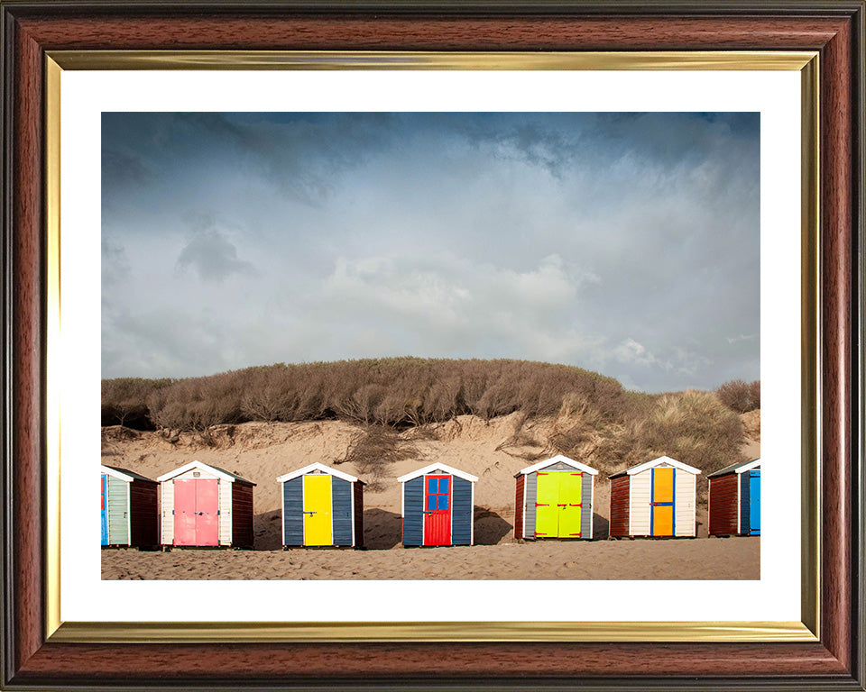 Saunton Sands beach huts Devon Photo Print - Canvas - Framed Photo Print - Hampshire Prints