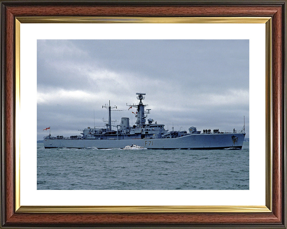 HMS Scylla F71 Royal Navy Leander Class Frigate Photo Print or Framed Print - Hampshire Prints