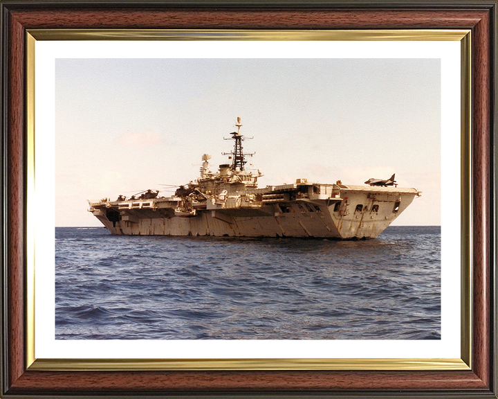 HMS Hermes R12 Royal Navy Centaur class Aircraft carrier Photo Print or Framed Print - Hampshire Prints