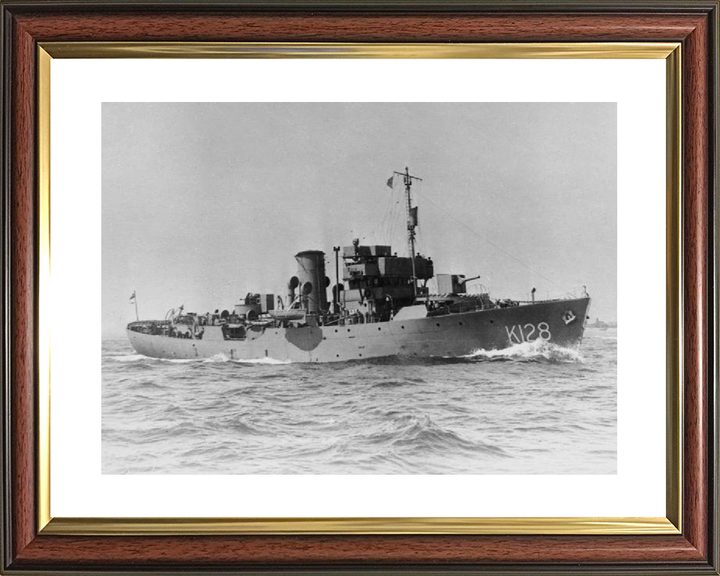 HMS Samphire K128 Royal Navy Flower class corvette Photo Print or Framed Print
