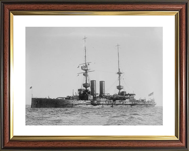 HMS Albemarle (1901) Royal Navy pre dreadnought Photo Print or Framed Print - Hampshire Prints