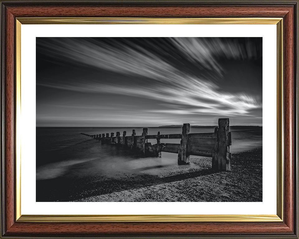 Camber Sands beach East Sussex black and white Photo Print - Canvas - Framed Photo Print - Hampshire Prints