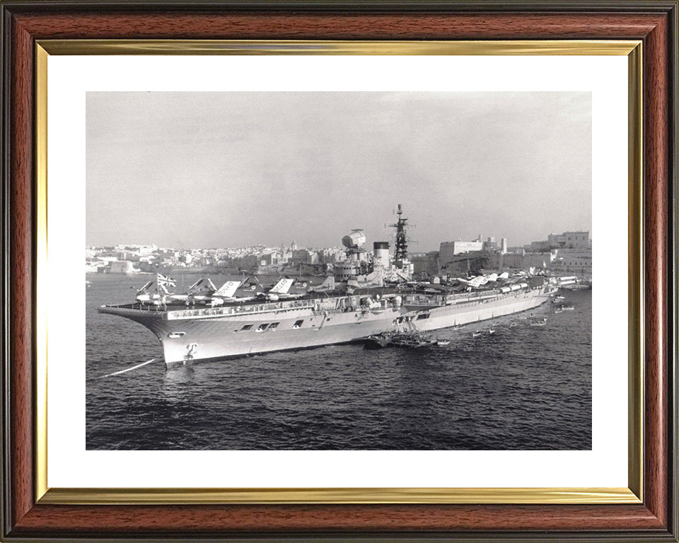 HMS Victorious R38 Royal Navy Illustrious class Aircraft Carrier Photo Print or Framed Print - Hampshire Prints