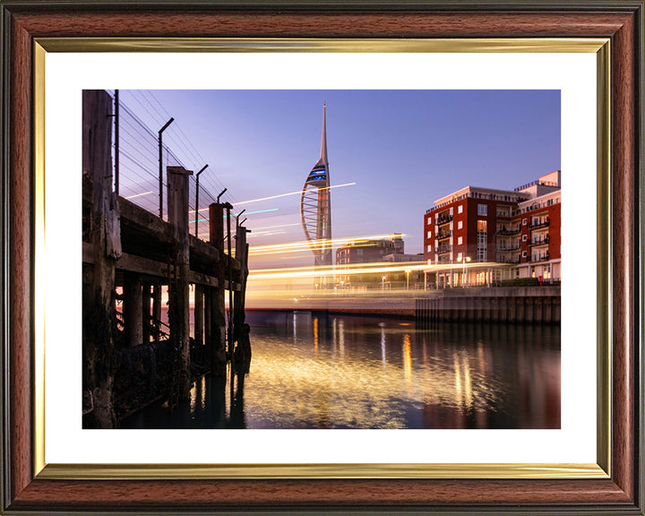 Gunwharf Quays and the Spinnaker tower Portsmouth at dusk Photo Print - Canvas - Framed Photo Print - Hampshire Prints