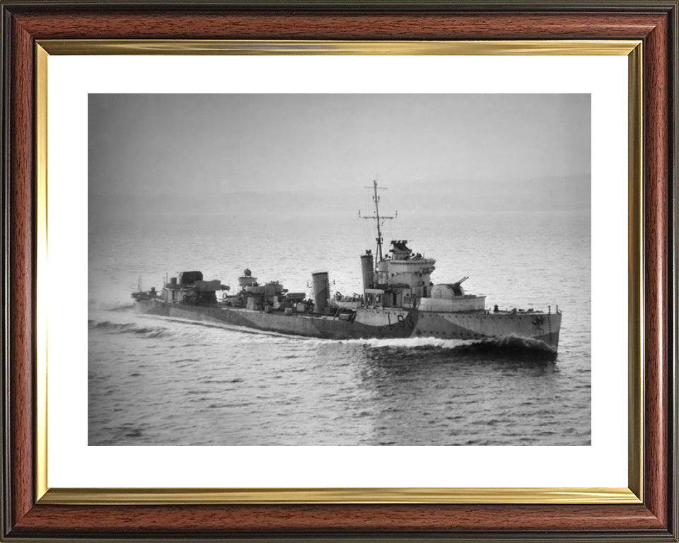 HMS Verdun L93 Royal Navy Admiralty V class destroyer Photo Print or Framed Print - Hampshire Prints