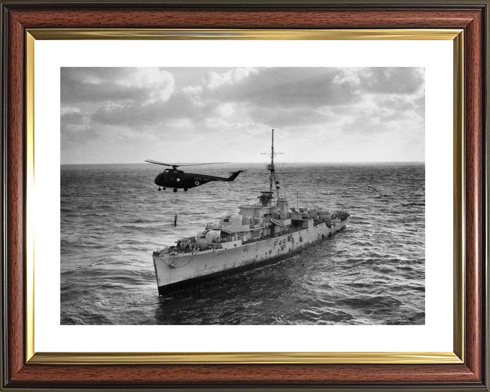 HMS Pheasant F49 (U49) Royal Navy Modified Black Swan class sloop Photo Print or Framed Print - Hampshire Prints