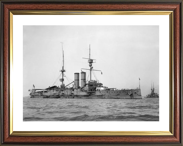 HMS Hibernia (1905) Royal Navy pre dreadnought Battleship Photo Print or Framed Print - Hampshire Prints
