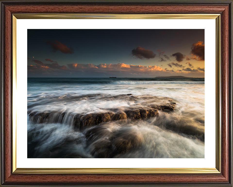 Osmington Bay Dorset at sunset Photo Print - Canvas - Framed Photo Print - Hampshire Prints