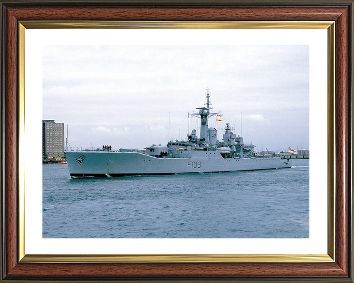 HMS Lowestoft F103 Royal Navy Rothesay class frigate Photo Print or Framed Print - Hampshire Prints