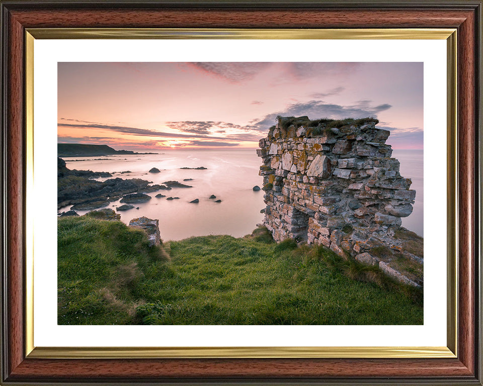 Findlater Castle Aberdeenshire Scotland at sunset Photo Print - Canvas - Framed Photo Print - Hampshire Prints