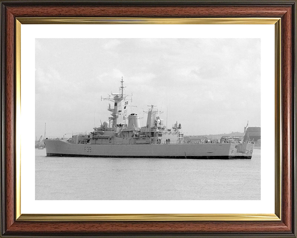 HMS Naiad F39 Royal Navy Leander class frigate Photo Print or Framed Photo Print - Hampshire Prints