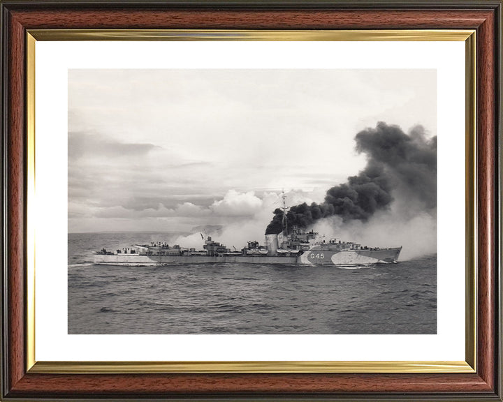 HMS Quail G45 Royal Navy Q class destroyer Photo Print or Framed Print - Hampshire Prints