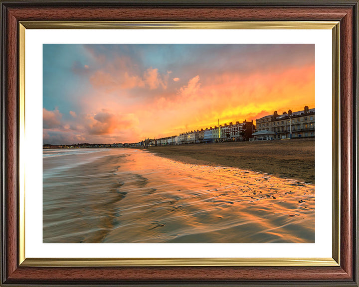 Weymouth beach seafront Dorset at sunset Photo Print - Canvas - Framed Photo Print - Hampshire Prints