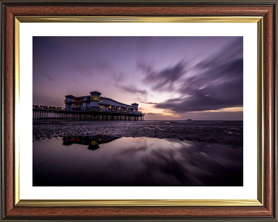 The Grand Pier Weston-super-Mare Somerset at sunset Photo Print - Canvas - Framed Photo Print - Hampshire Prints