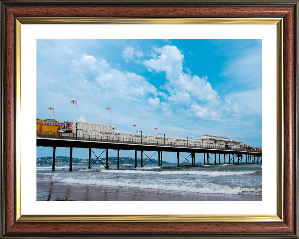 Paignton Pier Devon in winter Photo Print - Canvas - Framed Photo Print - Hampshire Prints