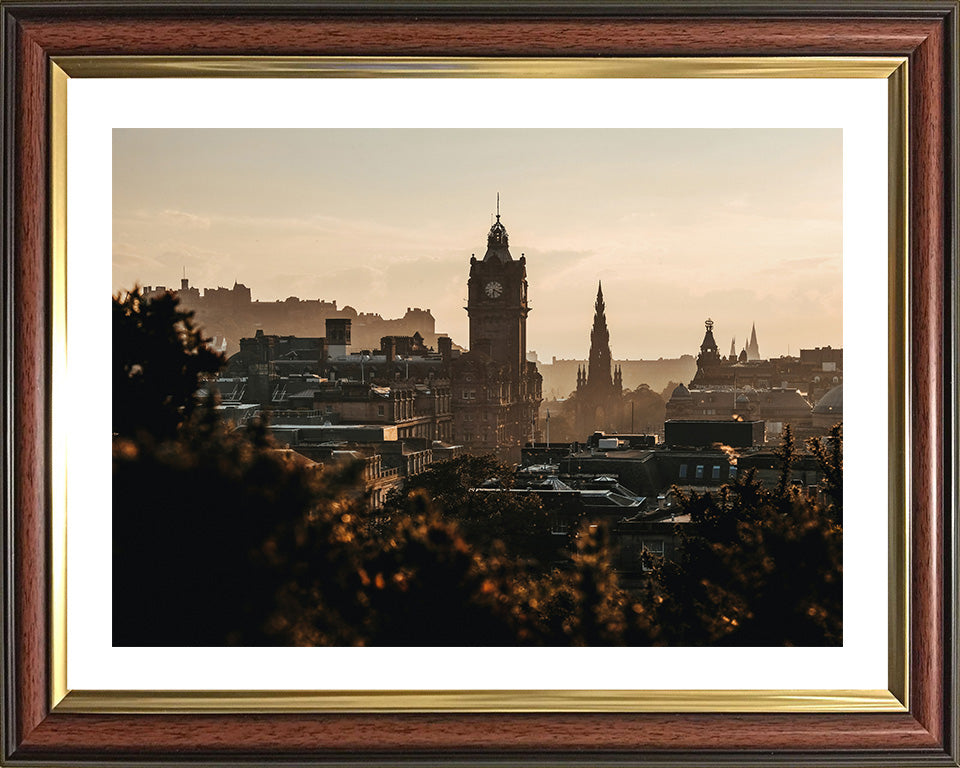 Edinburgh from Calton Hill Scotland at sunset Photo Print - Canvas - Framed Photo Print - Hampshire Prints