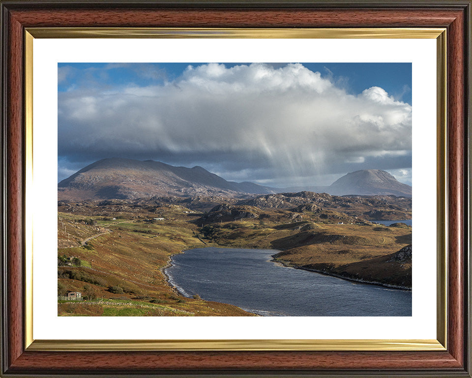 Rain clouds over Kinlochbervie Sutherland Scotland Photo Print - Canvas - Framed Photo Print - Hampshire Prints