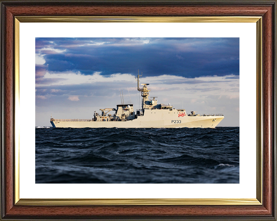 HMS Tamar P233 Royal Navy River class offshore patrol vessel Photo Print or Framed Print - Hampshire Prints