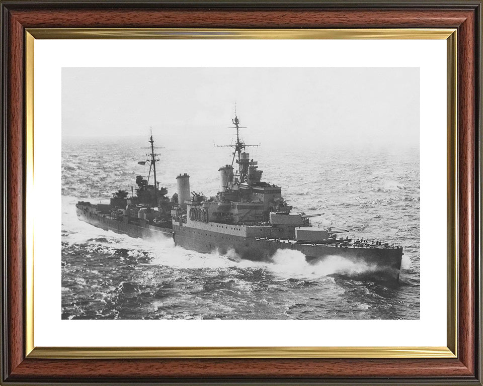 HMS Sheffield C24 Royal Navy Town class light cruiser Photo Print or Framed Print - Hampshire Prints