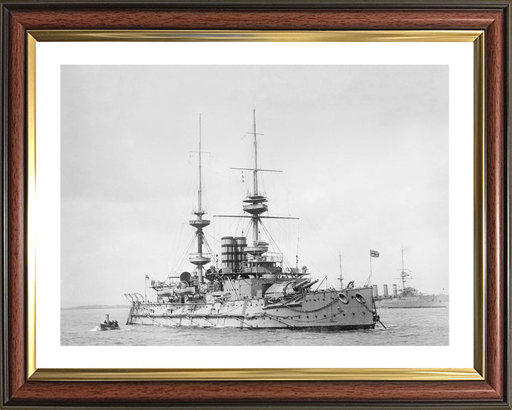 HMS Mars (1896) Royal Navy Majestic class pre dreadnought battleship Photo Print or Framed Print - Hampshire Prints