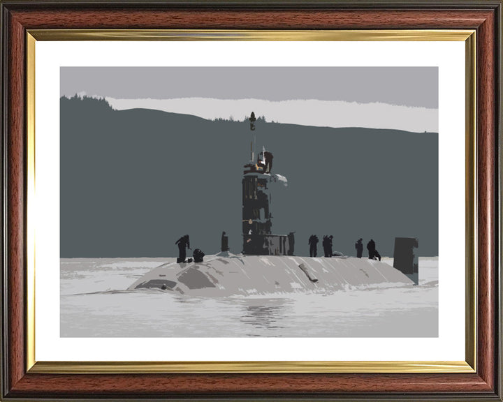 HMS Torbay Submarine artwork Print - Canvas - Framed Print - Hampshire Prints