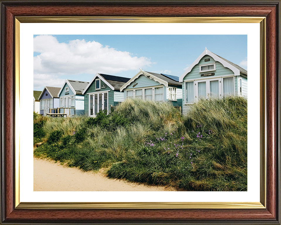 Mudeford Quay beach huts Dorset in summer Photo Print - Canvas - Framed Photo Print - Hampshire Prints