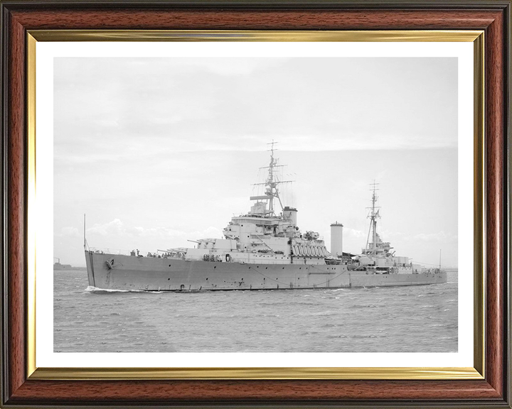 HMS Gambia (48) Royal Navy Fiji class light cruiser Photo Print or Framed Photo Print - Hampshire Prints