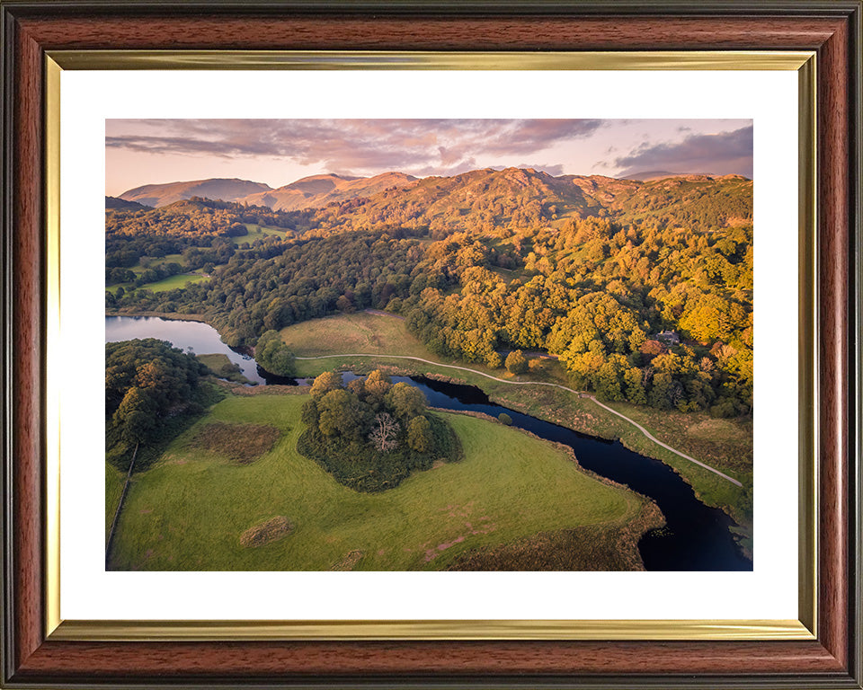 Elterwater the Lake District Cumbria from above Photo Print - Canvas - Framed Photo Print - Hampshire Prints