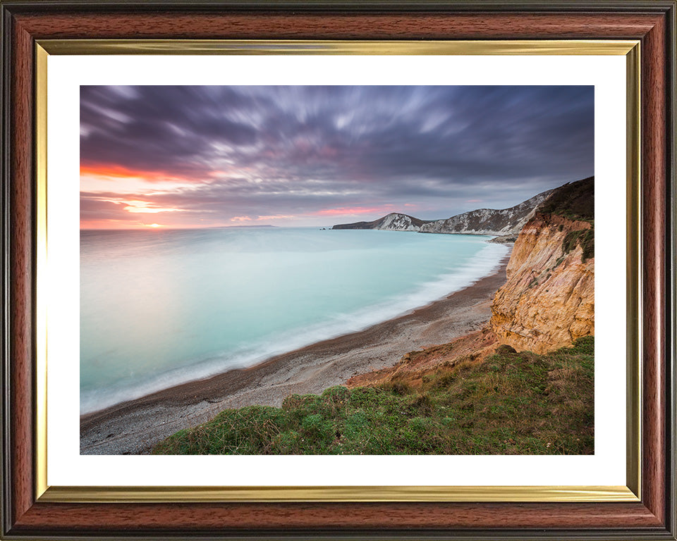 The Jurassic Coast Dorset at sunset Photo Print - Canvas - Framed Photo Print - Hampshire Prints