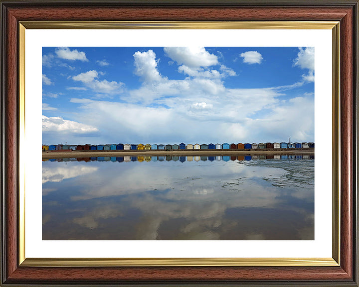 Beach hut reflections Clacton-on-Sea Essex Photo Print - Canvas - Framed Photo Print - Hampshire Prints