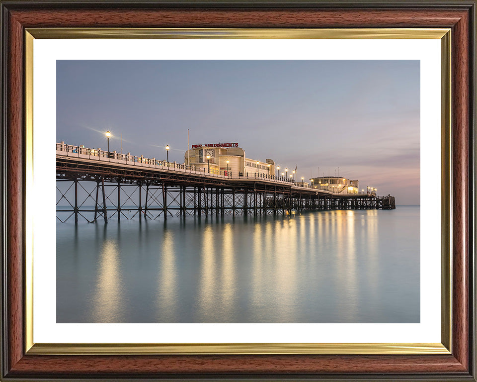 Worthing Pier West Sussex after sunset Photo Print - Canvas - Framed Photo Print - Hampshire Prints