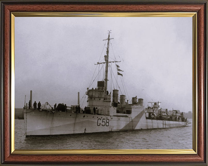 HMS Rockingham G58 Royal Navy destroyer Photo Print or Framed Print - Hampshire Prints