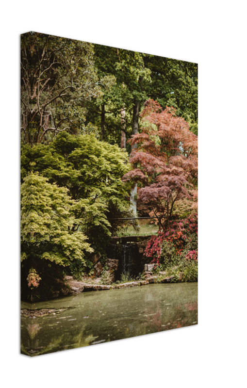 Exbury Gardens waterfall The New Forest Hampshire in Autumn Photo Print - Canvas - Framed Photo Print - Hampshire Prints