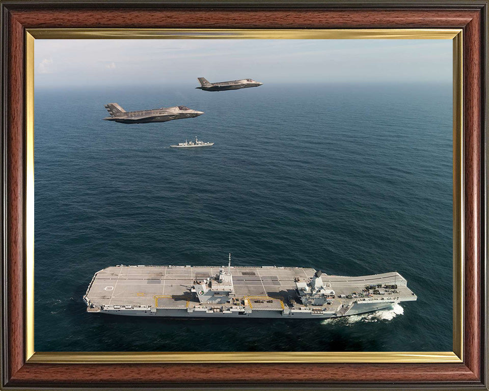 HMS Queen Elizabeth R08 Royal Navy Queen Elizabeth Class Aircraft Carrier Photo Print or Framed Print - Hampshire Prints