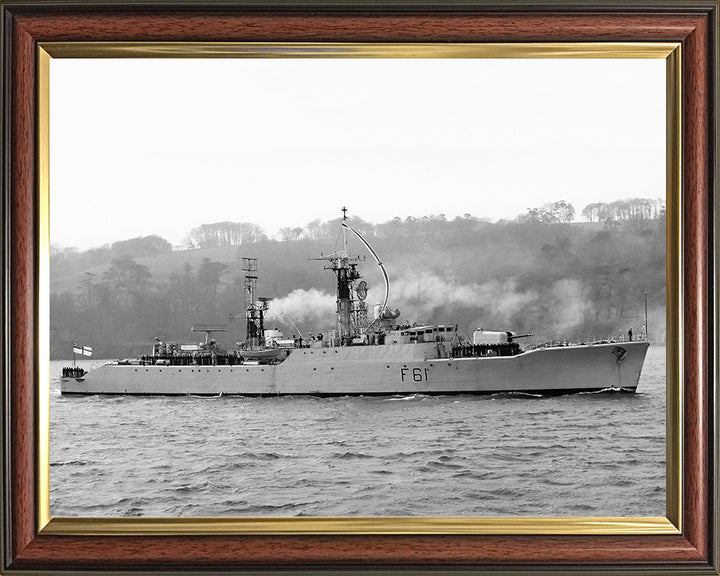 HMS Llandaff F61 Royal Navy Salisbury class Frigate Photo Print or Framed Print - Hampshire Prints