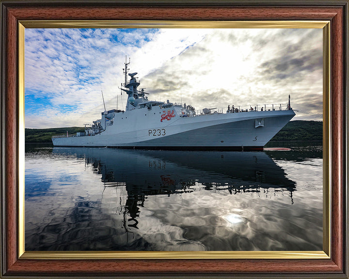 HMS Tamar P233 Royal Navy River class offshore patrol vessel Photo Print or Framed Print - Hampshire Prints