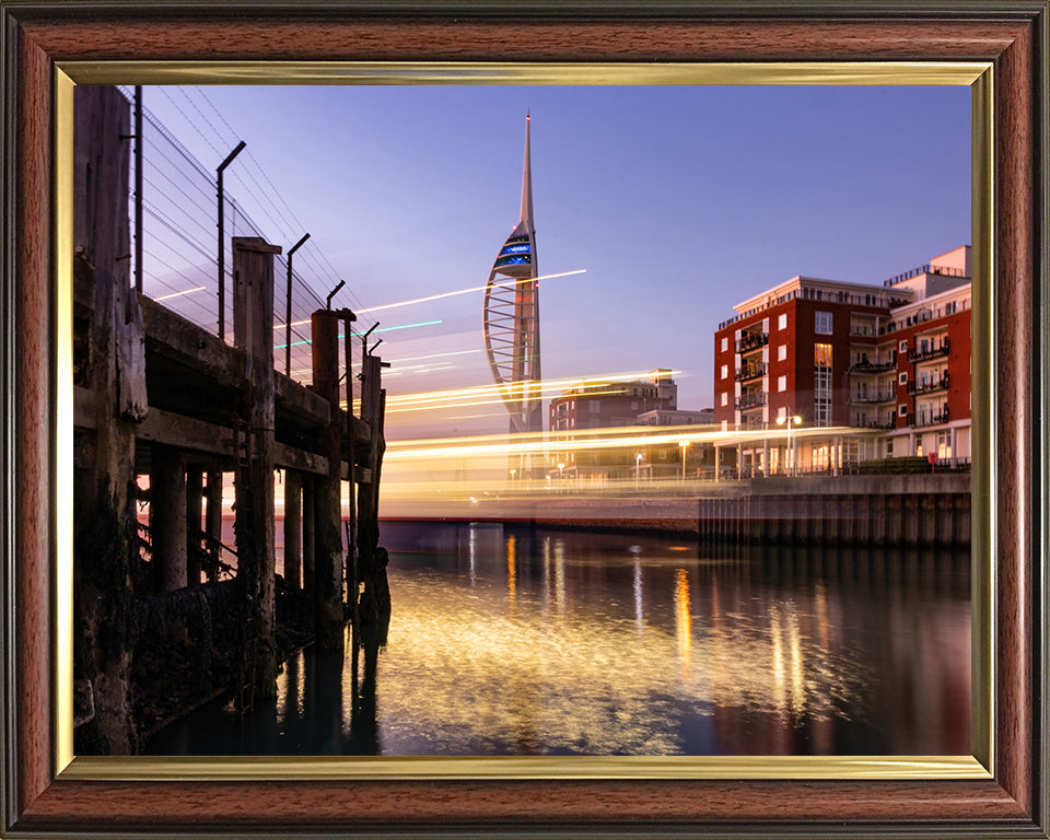 Gunwharf Quays and the Spinnaker tower Portsmouth at dusk Photo Print - Canvas - Framed Photo Print - Hampshire Prints