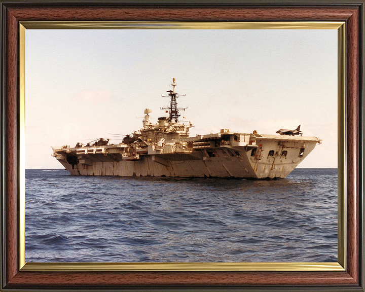 HMS Hermes R12 Royal Navy Centaur class Aircraft carrier Photo Print or Framed Print - Hampshire Prints