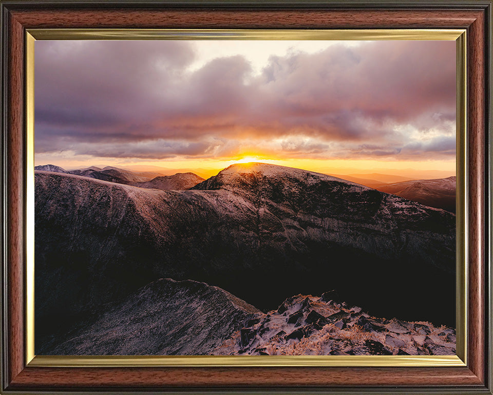 Ben Nevis Mountain Scotland at sunet Photo Print - Canvas - Framed Photo Print - Hampshire Prints