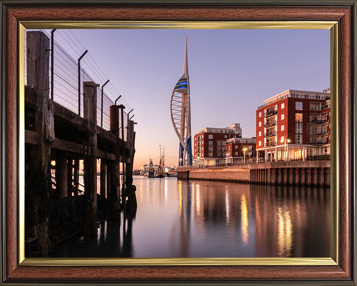 Gunwharf Quays and the Spinnaker tower Portsmouth Hampshire at sunset Photo Print - Canvas - Framed Photo Print - Hampshire Prints