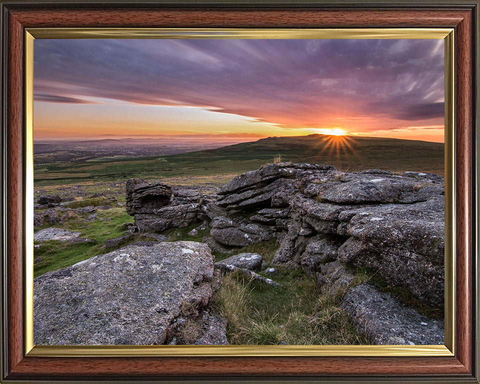 Dartmoor national park Devon at sunset Photo Print - Canvas - Framed Photo Print - Hampshire Prints