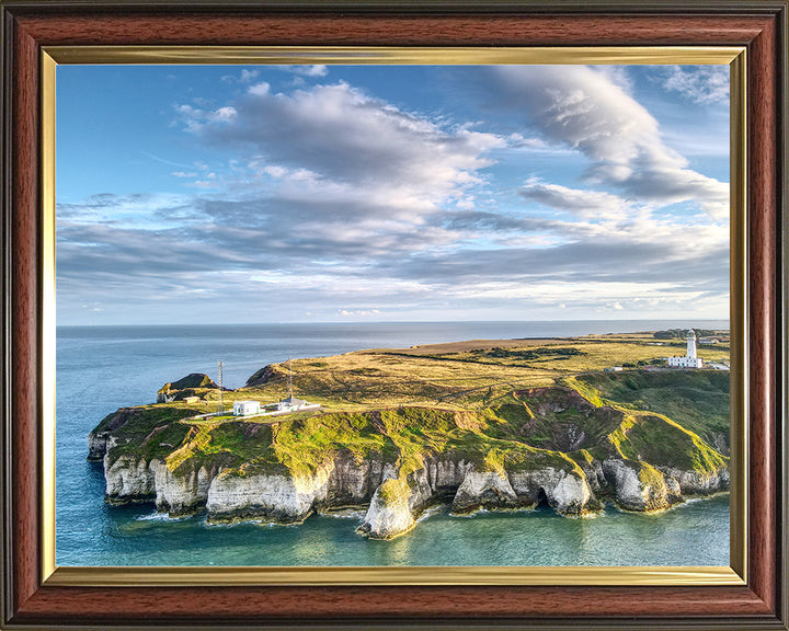 Flamborough Head Lighthouse Yorkshire from above Photo Print - Canvas - Framed Photo Print - Hampshire Prints