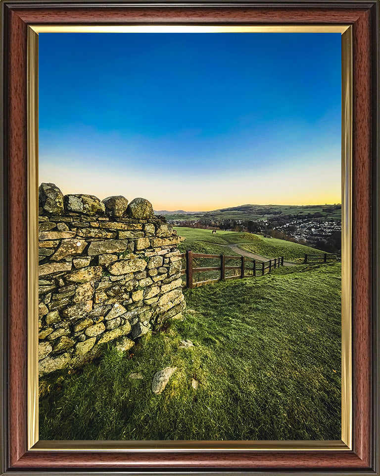 Sunset over Kendal in the Lake District Cumbria Photo Print - Canvas - Framed Photo Print - Hampshire Prints