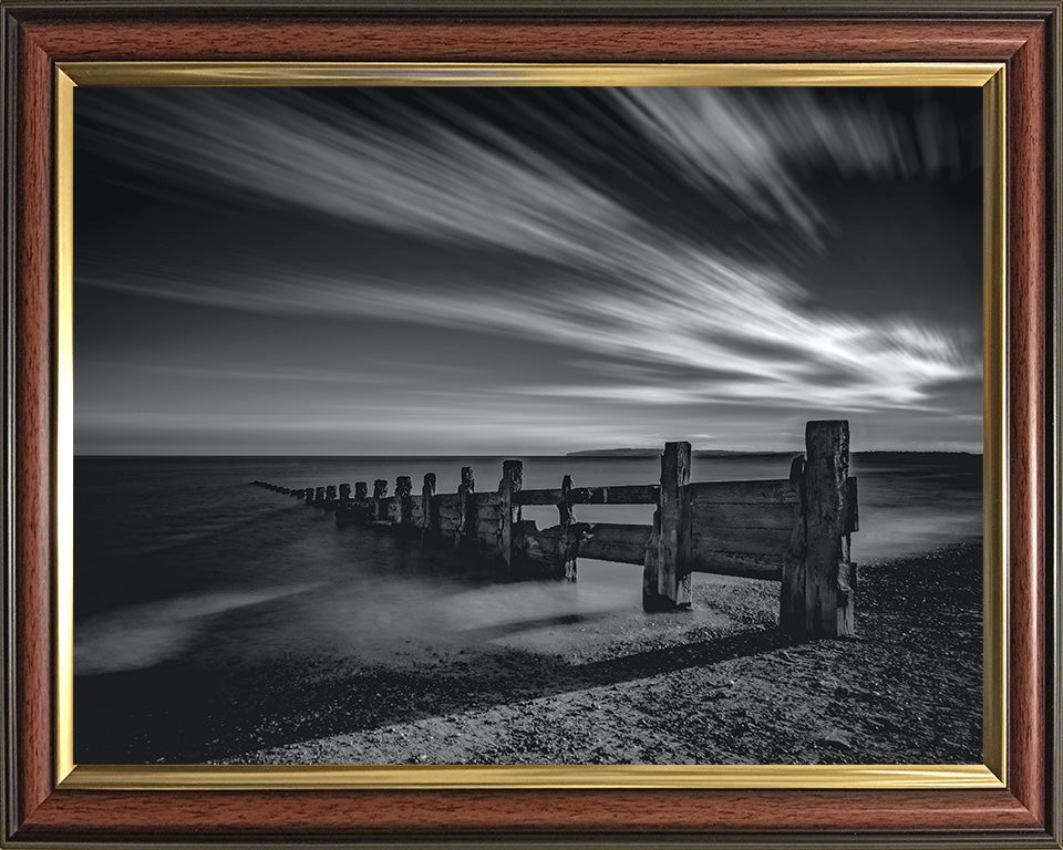 Camber Sands beach East Sussex black and white Photo Print - Canvas - Framed Photo Print - Hampshire Prints